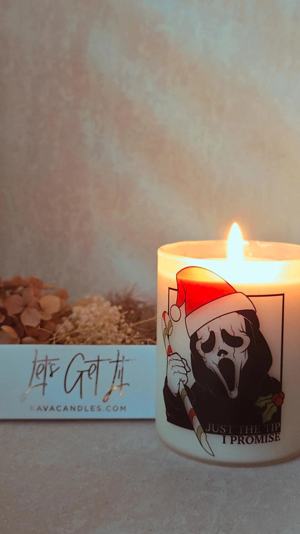 Just The Tip Ghost Face Christmas Candle