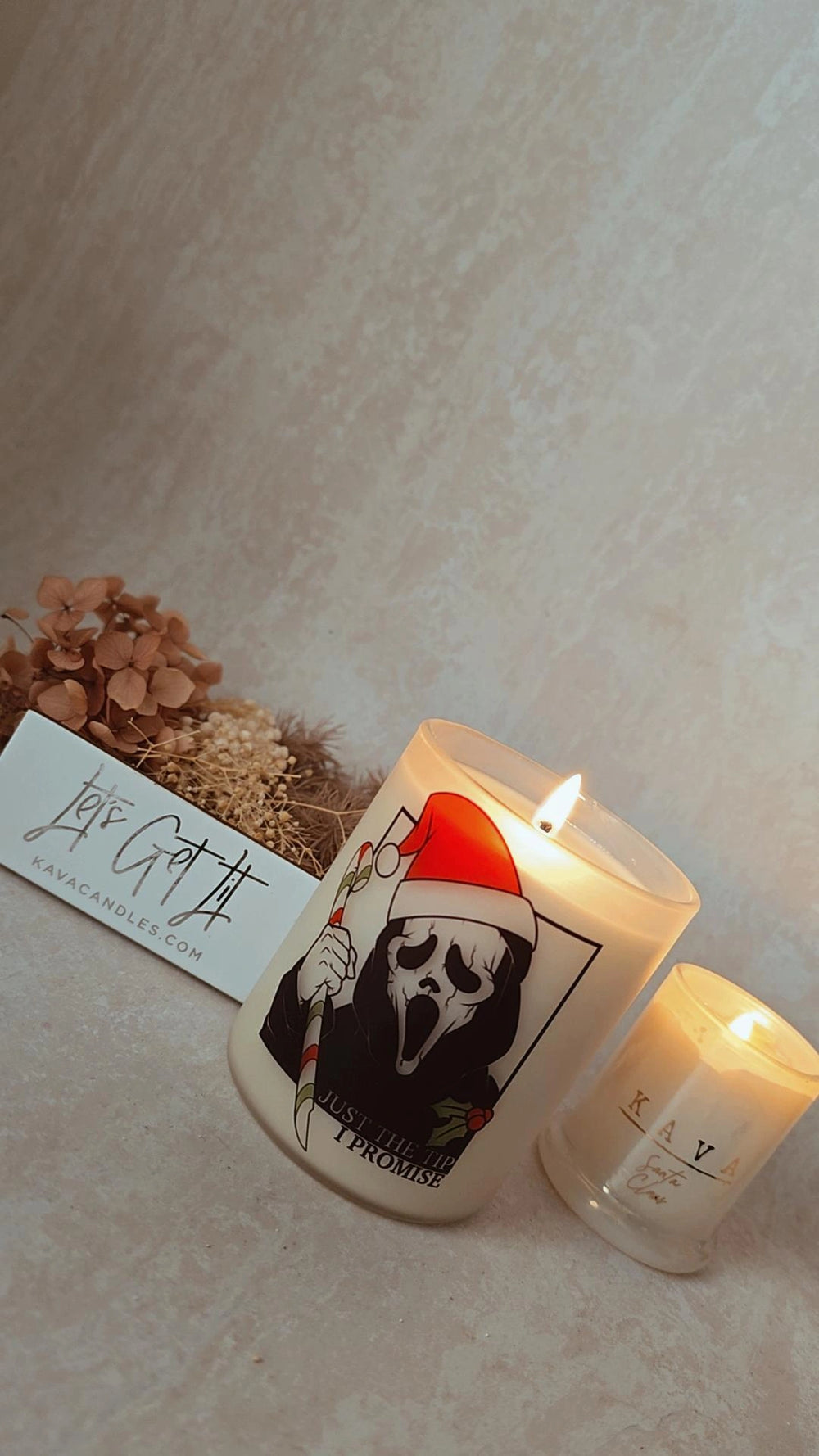 Just The Tip Ghost Face Christmas Candle