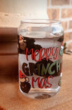 Merry Grinch Mas Tumbler/Beer Can Glass COLOUR CHANGING